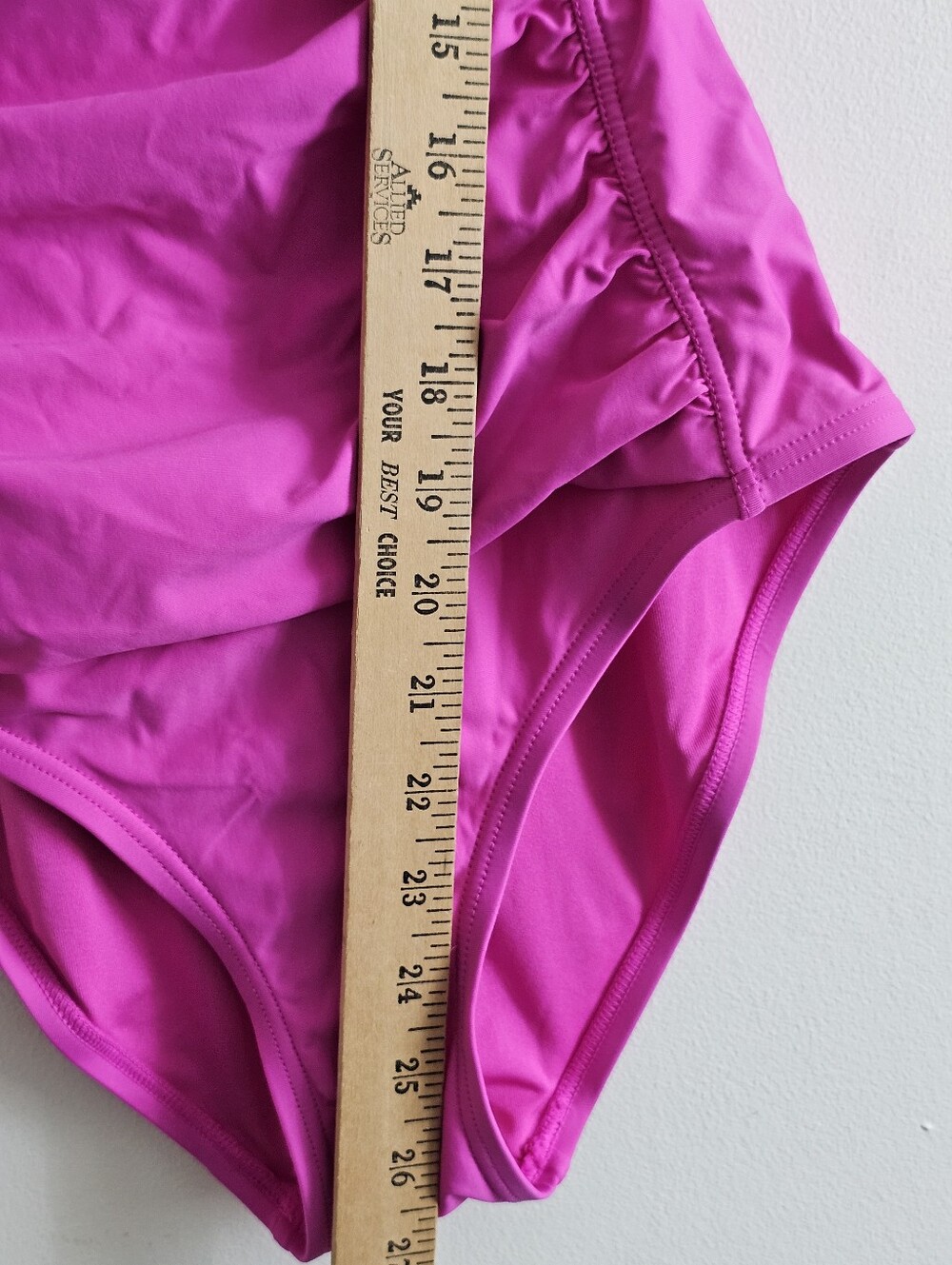 DKNY Hot Pink Ruched Twist Front One Piece Swimsuit Criss Cross Straps S - Picture 7 of 7